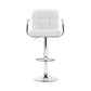 Stool Haven Set of 2 Bar Stools Gas lift Swivel - Steel and White