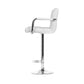Stool Haven Set of 2 Bar Stools Gas lift Swivel - Steel and White