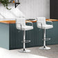 Stool Haven Set of 2 Bar Stools Gas lift Swivel - Steel and White