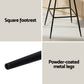 Stool Haven 2x Bar Stools Kitchen Dining Chair Counter Stool Woven Velvet Metal Ivory