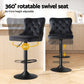 Stool Haven 2x Velvet Bar Stool Adjustable Height Nailhead Trim Kitchen Counter Stool