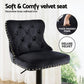 Stool Haven 2x Velvet Bar Stool Adjustable Height Nailhead Trim Kitchen Counter Stool
