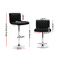 Stool Haven Set of 2 Line Style PU Leather Bar Stools - Black