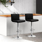 Stool Haven Set of 2 Line Style PU Leather Bar Stools - Black