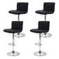 Stool Haven 4x Bar Stools Gas Lift Leather Black