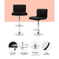 Stool Haven 4x Bar Stools Gas Lift Leather Black