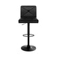 Stool Haven Set of 4 Bar Stools PU Leather Criss Cross Style - Black