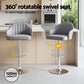 Stool Haven 4x Bar Stools Kitchen Swivel Gas Lift Counter Chair Shell Leather Grey