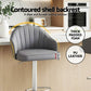 Stool Haven 4x Bar Stools Kitchen Swivel Gas Lift Counter Chair Shell Leather Grey