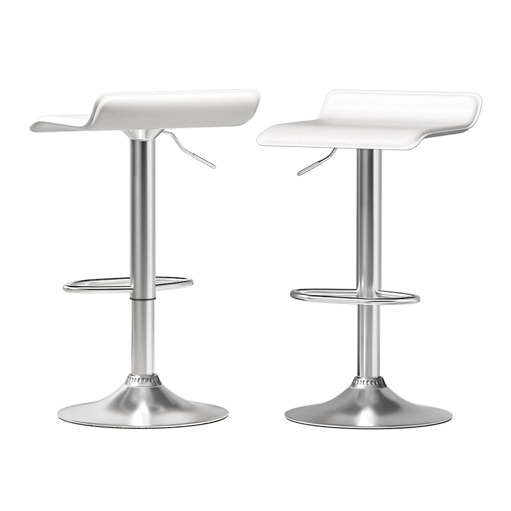 Stool Haven 2x Bar Stools Faux Leather Chair White