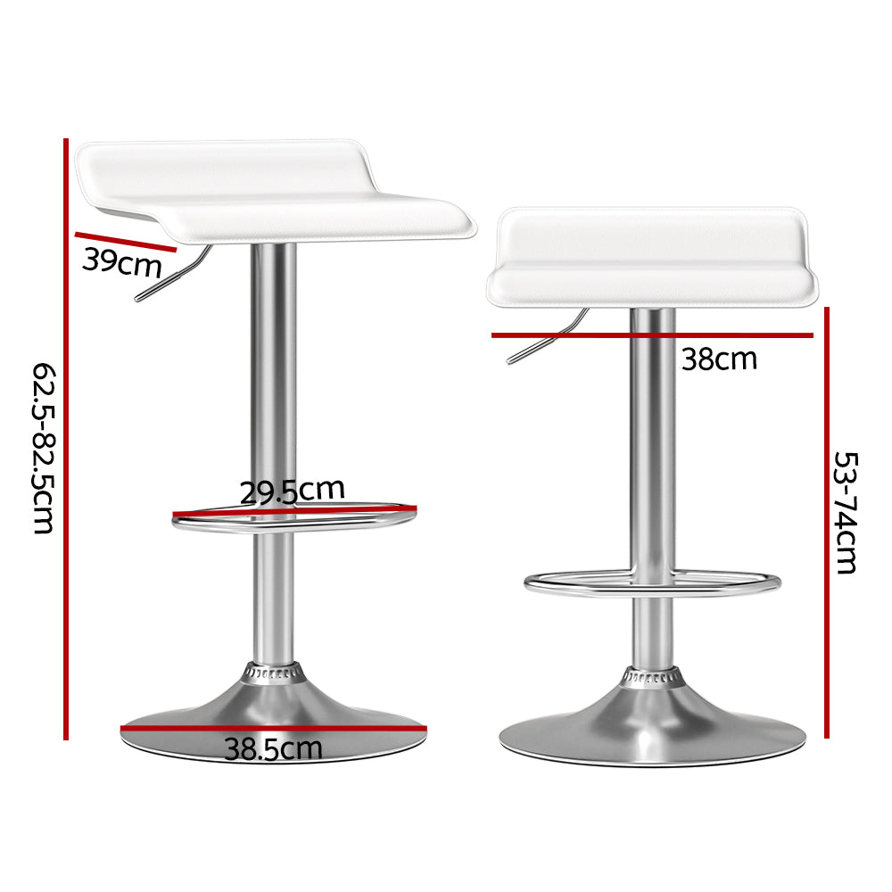Stool Haven 4x Bar Stools Faux Leather Chair White