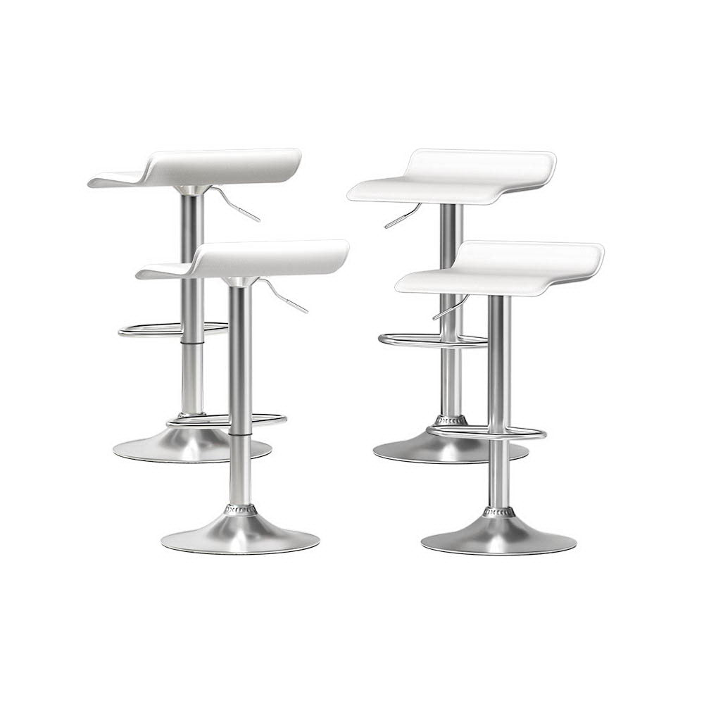 Stool Haven 4x Bar Stools Faux Leather Chair White