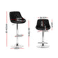 Stool Haven 2x Bar Stools Leather Padded Gas Lift Stool Black