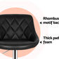Stool Haven 2x Bar Stools Leather Padded Gas Lift Stool Black