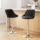 Stool Haven 2x Bar Stools Leather Padded Gas Lift Stool Black