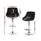 Stool Haven 4x Bar Stools Leather Padded Gas Lift Black