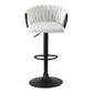 Stool Haven 1x Bar Stool Single Kitchen Dining Chair Counter Stool Woven Velvet Ivory