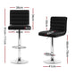 Stool Haven 4x Bar Stools Padded Leather Gas Lift Black