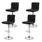 Stool Haven 4x Bar Stools Padded Leather Gas Lift Black