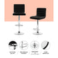 Stool Haven 4x Bar Stools Padded Leather Gas Lift Black