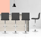 Stool Haven Set of 4 PU Leather Lined Pattern Bar Stools- Grey and Chrome