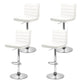 Stool Haven 4x Bar Stools Padded Leather Gas Lift White