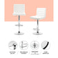 Stool Haven 4x Bar Stools Padded Leather Gas Lift White