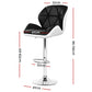 Stool Haven Set of 2 Kitchen Bar Stools - White, Black and Chrome