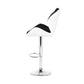 Stool Haven Set of 2 Kitchen Bar Stools - White, Black and Chrome
