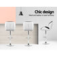Stool Haven Set of 2 Kitchen Bar Stools - White, Black and Chrome