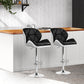 Stool Haven Set of 2 Kitchen Bar Stools - White, Black and Chrome