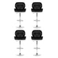 Stool Haven 4x Bar Stools Gas Lift Padded Leather Black & White