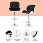 Stool Haven 4x Bar Stools Gas Lift Padded Leather Black & White