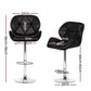 Stool Haven 4x Bar Stools Gas Lift Padded Leather Black