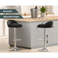 Stool Haven 4x Bar Stools PU Leather Gas Lift Black