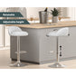 Stool Haven 2x Bar Stools PU Leather Gas Lift White