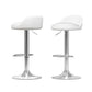 Stool Haven 2x Bar Stools PU Leather Gas Lift White