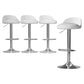 Stool Haven 4x Bar Stools PU Leather Gas Lift White