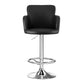 Stool Haven 1x Leather Bar Stools Swivel Adjustable Gas Lift PU Counter Chairs Black