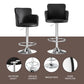 Stool Haven 1x Leather Bar Stools Swivel Adjustable Gas Lift PU Counter Chairs Black