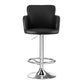 Stool Haven 2x Leather Bar Stools Swivel Adjustable Gas Lift PU Counter Chairs Black
