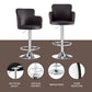 Stool Haven 1x Leather Bar Stools Swivel Adjustable Gas Lift PU Counter Chairs Brown