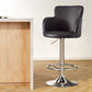 Stool Haven 1x Leather Bar Stools Swivel Adjustable Gas Lift PU Counter Chairs Brown
