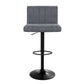 Stool Haven Set of 2 Bar Stools PU Leather Line Style - Grey
