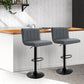 Stool Haven Set of 2 Bar Stools PU Leather Line Style - Grey