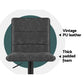 Stool Haven 2 x Bar Stools Gas Lift Vintage Leather - Grey