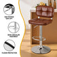 Stool Haven 2x Bar Stools Kitchen Swivel Gas Lift Counter Chair Tuft PU Leather Brown