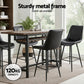 Stool Haven 2x Bar Stools Kitchen Dining Chair Counter Stool Diamond PU Leather Black