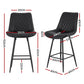 Stool Haven 4x Bar Stools Kitchen Dining Chair Counter Stool Diamond PU Leather Black