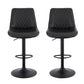 Stool Haven 2x Bar Stools Kitchen Swivel Gas Lift Counter Chair Diamond Leather Black
